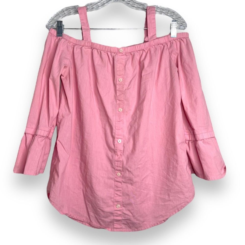 Abercrombie Kids Pink Colder Shoulder Flutter Sleeve Top Size 15/16